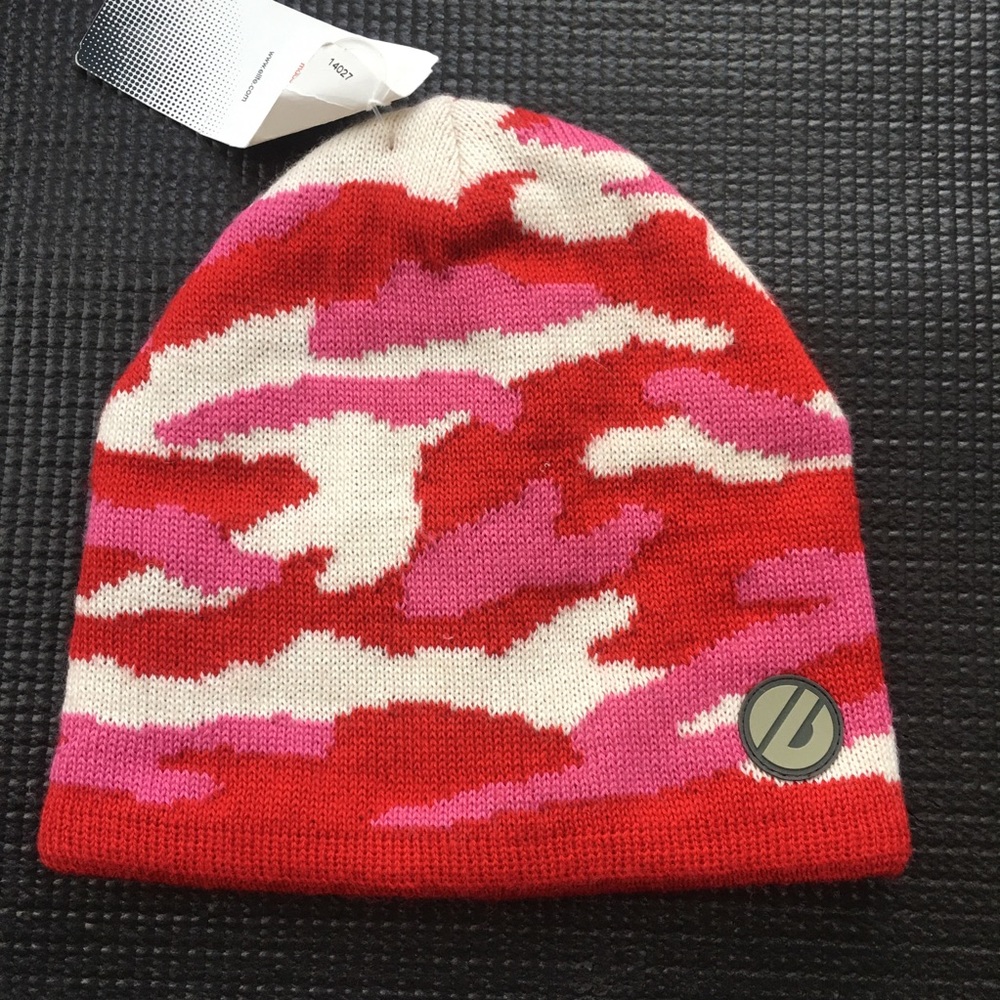 Ellte girls wool blend camo print winter beanie